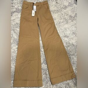 GOOP Rosie Assoulin, Beige Cotton Twill Pants, Beige 2 - RARE